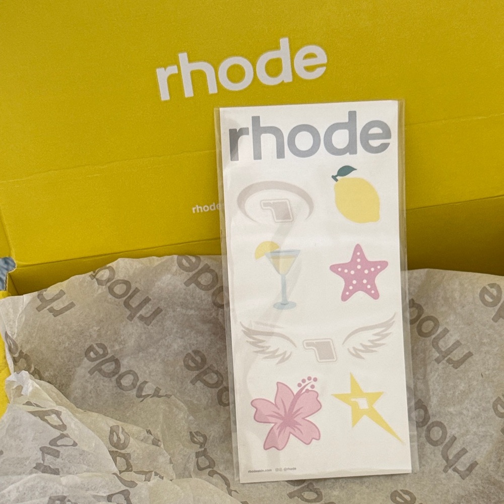 RHODE temporary tattoos lemontini drop